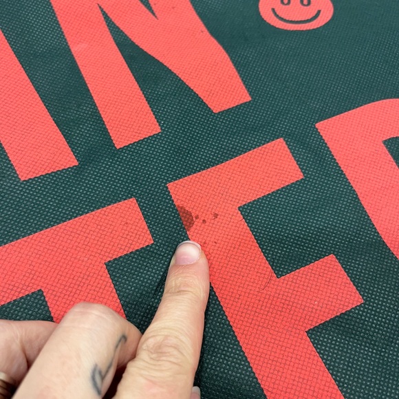 Urban Outfitters Tote Bag with Red Smiley Faces - Picture 5 of 5